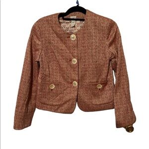 J. Jill Pink in color 3 Button Blazer Size 6